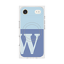 プレミアムスクエアケース with MagSafe［ オリジナル - initial two tone - W blue ］