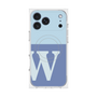 プレミアムスクエアケース with MagSafe［ オリジナル - initial two tone - W blue ］