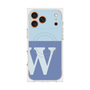 プレミアムスクエアケース with MagSafe［ オリジナル - initial two tone - W blue ］