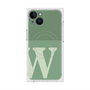 プレミアムスクエアケース with MagSafe［ オリジナル - initial two tone - W green ］