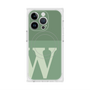 プレミアムスクエアケース with MagSafe［ オリジナル - initial two tone - W green ］