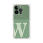 プレミアムスクエアケース with MagSafe［ オリジナル - initial two tone - W green ］