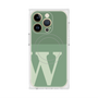 プレミアムスクエアケース with MagSafe［ オリジナル - initial two tone - W green ］