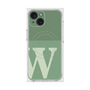 プレミアムスクエアケース with MagSafe［ オリジナル - initial two tone - W green ］