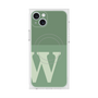 プレミアムスクエアケース with MagSafe［ オリジナル - initial two tone - W green ］