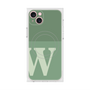 プレミアムスクエアケース with MagSafe［ オリジナル - initial two tone - W green ］