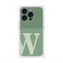 プレミアムスクエアケース with MagSafe［ オリジナル - initial two tone - W green ］