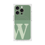 プレミアムスクエアケース with MagSafe［ オリジナル - initial two tone - W green ］
