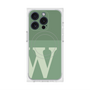 プレミアムスクエアケース with MagSafe［ オリジナル - initial two tone - W green ］