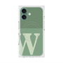 プレミアムスクエアケース with MagSafe［ オリジナル - initial two tone - W green ］