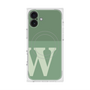 プレミアムスクエアケース with MagSafe［ オリジナル - initial two tone - W green ］