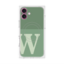 プレミアムスクエアケース with MagSafe［ オリジナル - initial two tone - W green ］