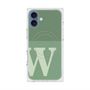 プレミアムスクエアケース with MagSafe［ オリジナル - initial two tone - W green ］