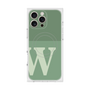 プレミアムスクエアケース with MagSafe［ オリジナル - initial two tone - W green ］