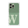 プレミアムスクエアケース with MagSafe［ オリジナル - initial two tone - W green ］