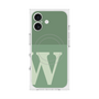 プレミアムスクエアケース with MagSafe［ オリジナル - initial two tone - W green ］