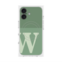プレミアムスクエアケース with MagSafe［ オリジナル - initial two tone - W green ］