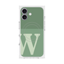 プレミアムスクエアケース with MagSafe［ オリジナル - initial two tone - W green ］