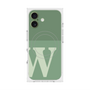プレミアムスクエアケース with MagSafe［ オリジナル - initial two tone - W green ］