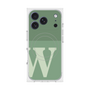 プレミアムスクエアケース with MagSafe［ オリジナル - initial two tone - W green ］