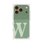 プレミアムスクエアケース with MagSafe［ オリジナル - initial two tone - W green ］