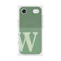 プレミアムスクエアケース with MagSafe［ オリジナル - initial two tone - W green ］