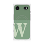 プレミアムスクエアケース with MagSafe［ オリジナル - initial two tone - W green ］