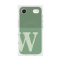 プレミアムスクエアケース with MagSafe［ オリジナル - initial two tone - W green ］