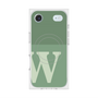 プレミアムスクエアケース with MagSafe［ オリジナル - initial two tone - W green ］