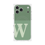 プレミアムスクエアケース with MagSafe［ オリジナル - initial two tone - W green ］