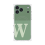 プレミアムスクエアケース with MagSafe［ オリジナル - initial two tone - W green ］