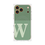 プレミアムスクエアケース with MagSafe［ オリジナル - initial two tone - W green ］