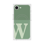 プレミアムスクエアケース with MagSafe［ オリジナル - initial two tone - W green ］