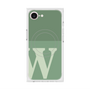 プレミアムスクエアケース with MagSafe［ オリジナル - initial two tone - W green ］
