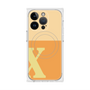プレミアムスクエアケース with MagSafe［ オリジナル - initial two tone - X orange ］