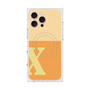 プレミアムスクエアケース with MagSafe［ オリジナル - initial two tone - X orange ］