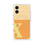 プレミアムスクエアケース with MagSafe［ オリジナル - initial two tone - X orange ］