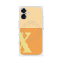 プレミアムスクエアケース with MagSafe［ オリジナル - initial two tone - X orange ］
