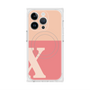 プレミアムスクエアケース with MagSafe［ オリジナル - initial two tone - X pink ］