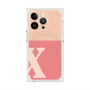 プレミアムスクエアケース with MagSafe［ オリジナル - initial two tone - X pink ］