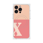 プレミアムスクエアケース with MagSafe［ オリジナル - initial two tone - X pink ］