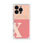 プレミアムスクエアケース with MagSafe［ オリジナル - initial two tone - X pink ］