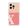 プレミアムスクエアケース with MagSafe［ オリジナル - initial two tone - X pink ］