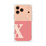プレミアムスクエアケース with MagSafe［ オリジナル - initial two tone - X pink ］