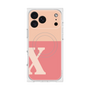 プレミアムスクエアケース with MagSafe［ オリジナル - initial two tone - X pink ］