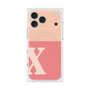 プレミアムスクエアケース with MagSafe［ オリジナル - initial two tone - X pink ］