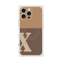 プレミアムスクエアケース with MagSafe［ オリジナル - initial two tone - X brown ］