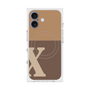 プレミアムスクエアケース with MagSafe［ オリジナル - initial two tone - X brown ］