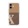プレミアムスクエアケース with MagSafe［ オリジナル - initial two tone - X brown ］
