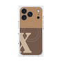 プレミアムスクエアケース with MagSafe［ オリジナル - initial two tone - X brown ］
